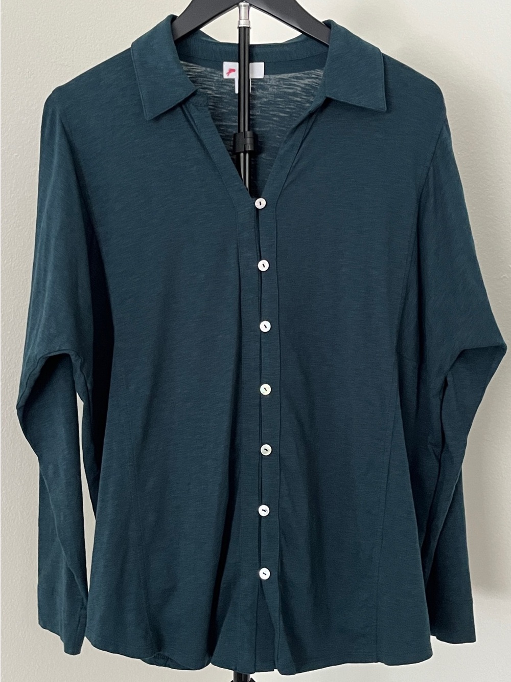 ★ J. Jill Deep Teal Button Up Blouse | Medium | Modal Blend